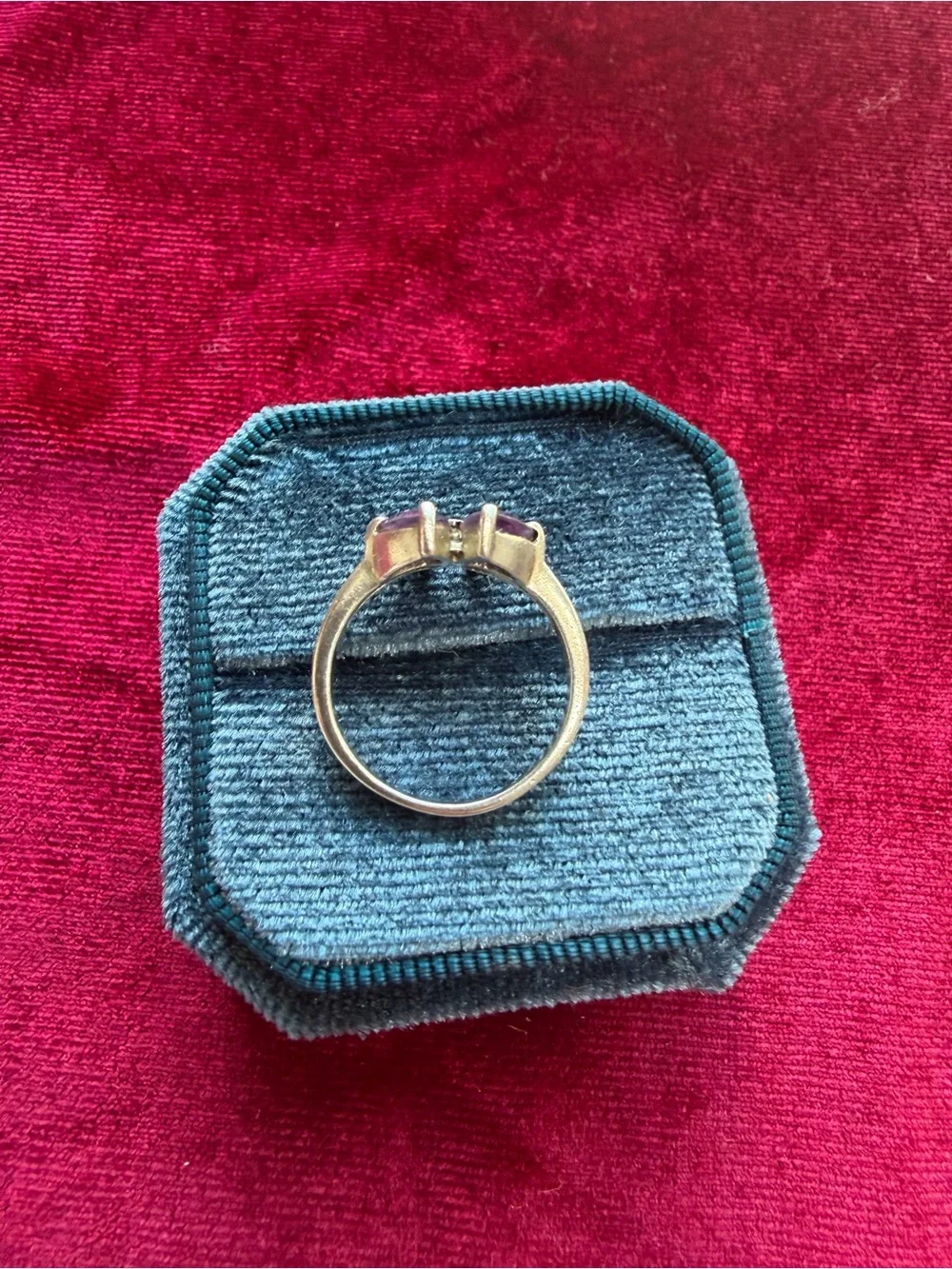 925 Sterling Silver Ring Amethyst Gemstone Ring